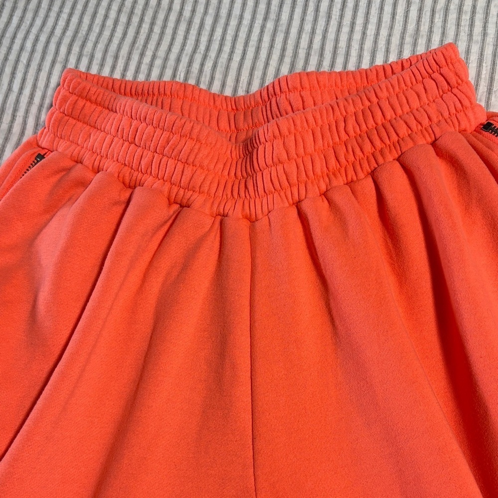 Urban Outfitters Out From Under Zippy Wide Leg Pants ~ XS ~ Heathered Tangerine - Picture 4 of 10